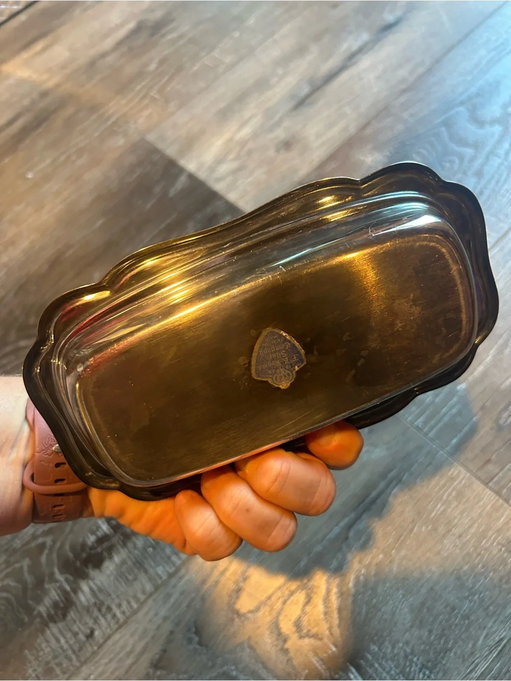 Vintage FB Rogers Silverplate Butter Dish with Glass Insert